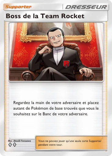 Carte Pokémon Boss de la Team Rocket de l'extension L'Ambition de la Team Rocket