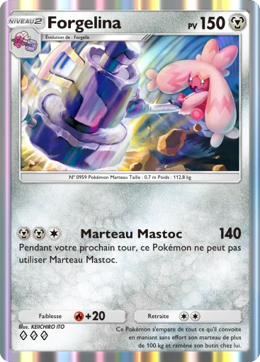 Carte Pokémon Forgelina de l'extension Merveilles de Paldea