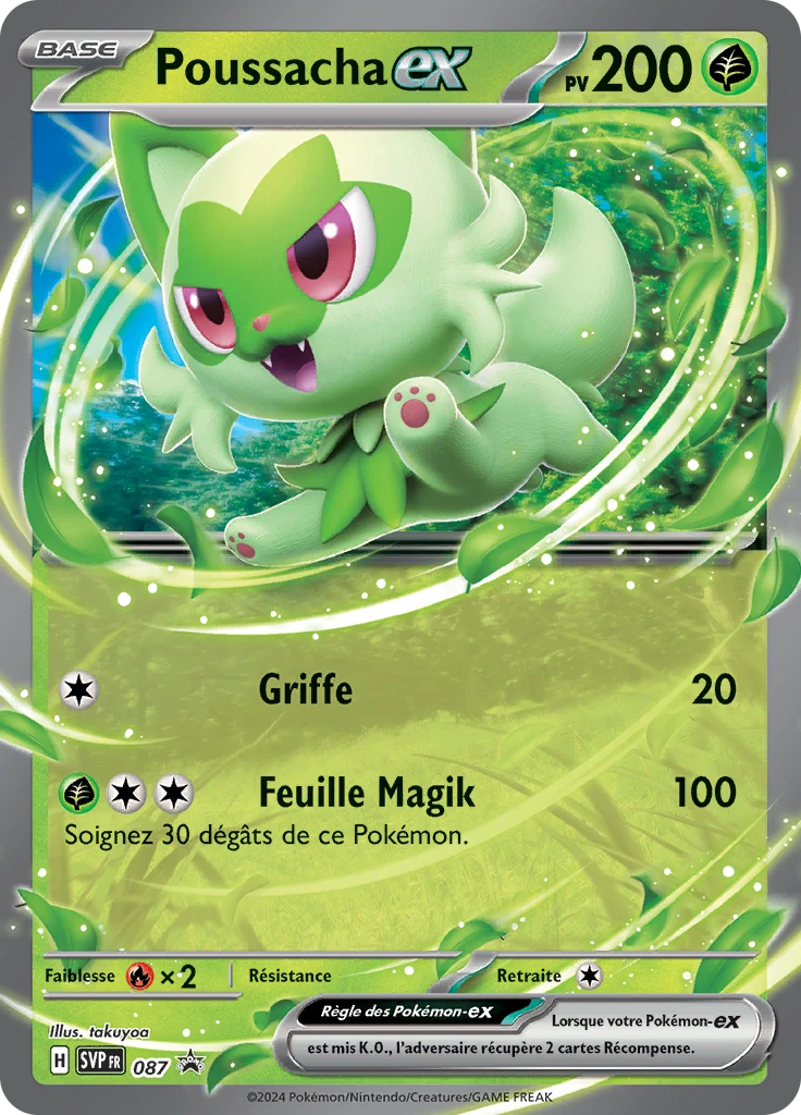 Carte Pokémon Poussacha-ex de l'extension SVP Black Star Promos