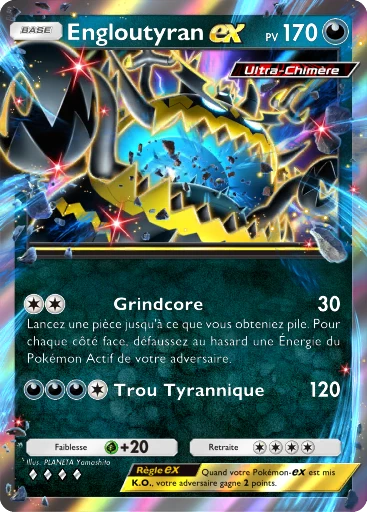 Carte Pokémon Engloutyran-ex de l'extension Crise Interdimensionnelle