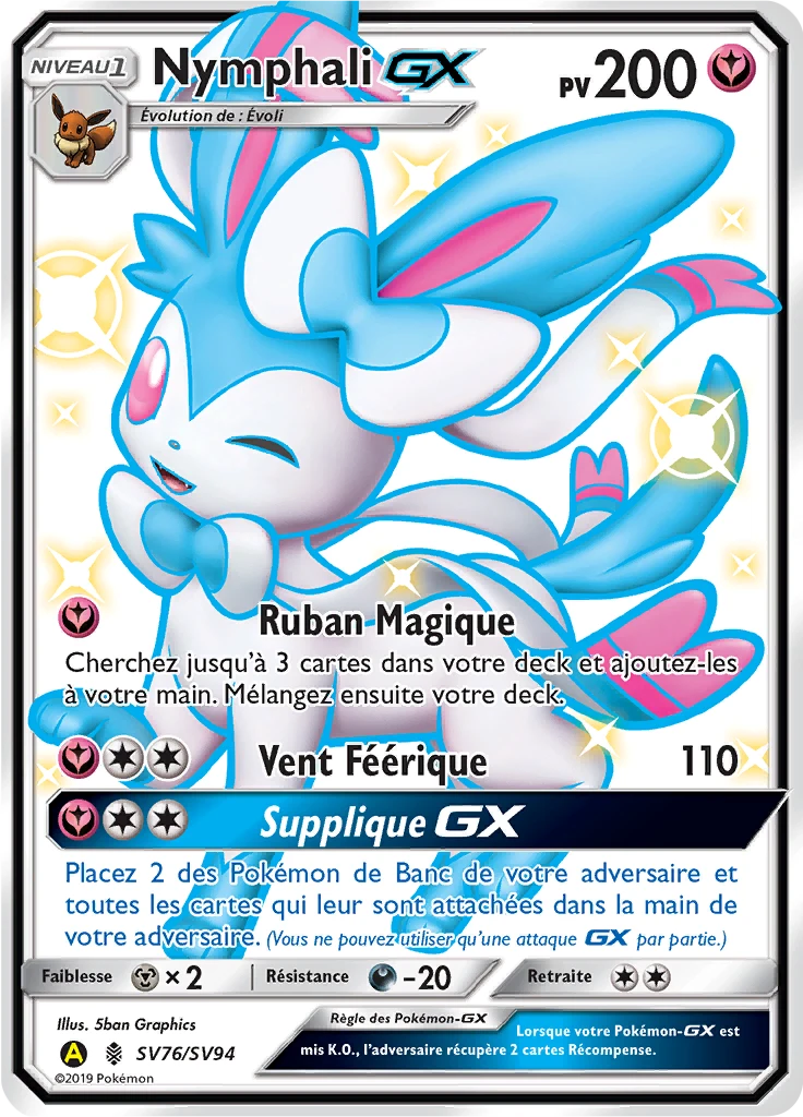 Carte Pokémon Nymphali-GX de l'extension Destinées Occultes