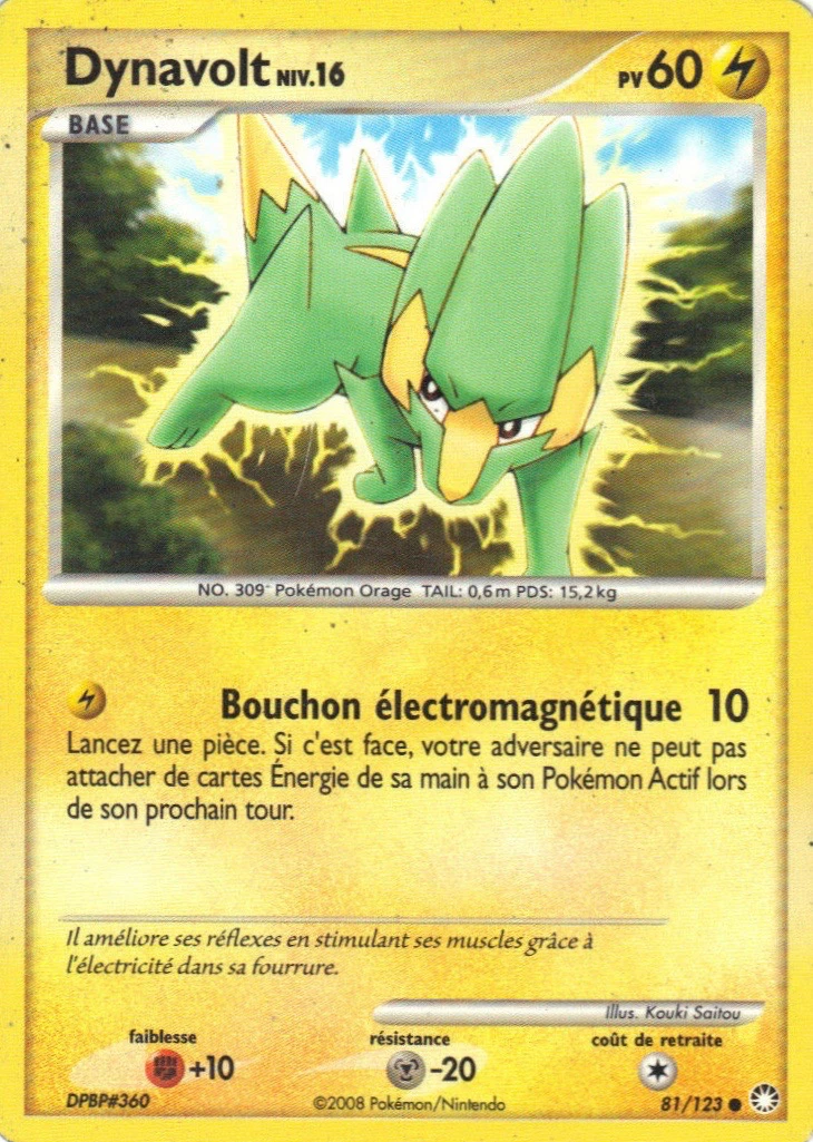 Carte Pokémon Dynavolt de l'extension Trésors Mystérieux