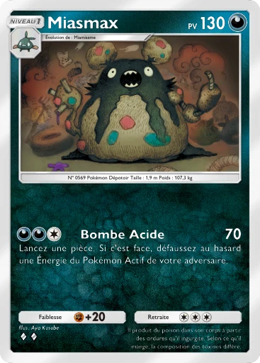 Carte Pokémon Miasmax de l'extension Embrasement Écarlate