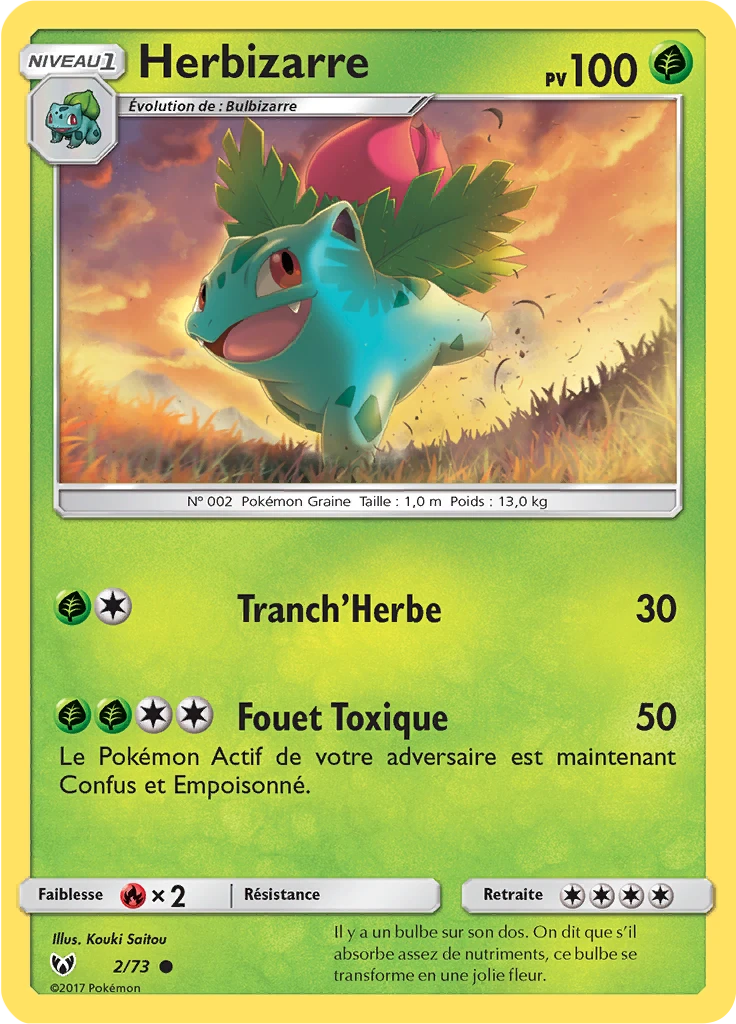 Carte Pokémon Herbizarre de l'extension Légendes Brillantes