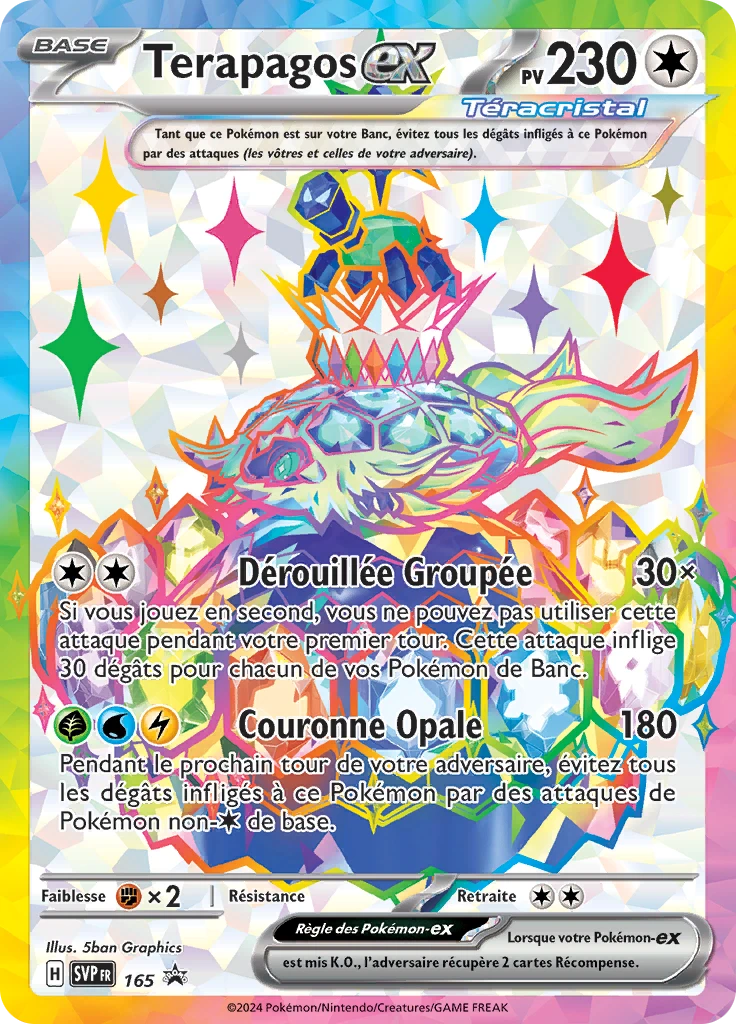 Carte Pokémon Terapagos-ex de l'extension SVP Black Star Promos