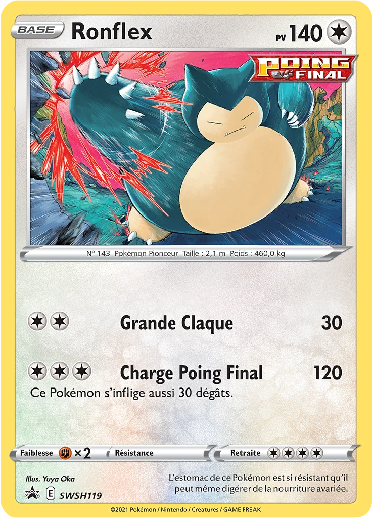 Carte Pokémon Ronflex de l'extension Promo SWSH