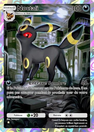 Carte Pokémon Noctali de l'extension La Clairière d'Évoli