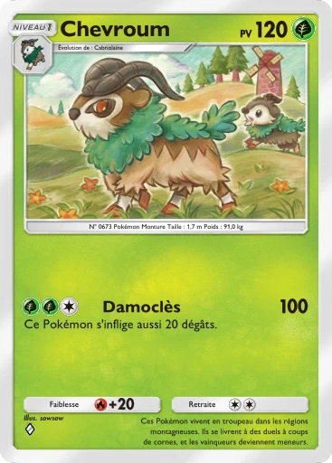 Carte Pokémon Chevroum de l'extension Méga-Ascension