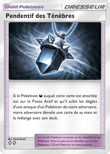 Carte Pokémon Pendentif des Ténèbres de l'extension Sagesse entre Ciel et Mer