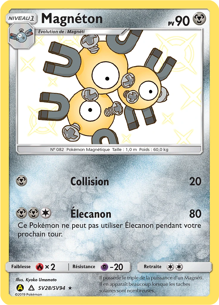 Carte Pokémon Magnéton de l'extension Destinées Occultes