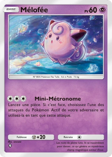 Carte Pokémon Mélofée de l'extension Domination Céleste
