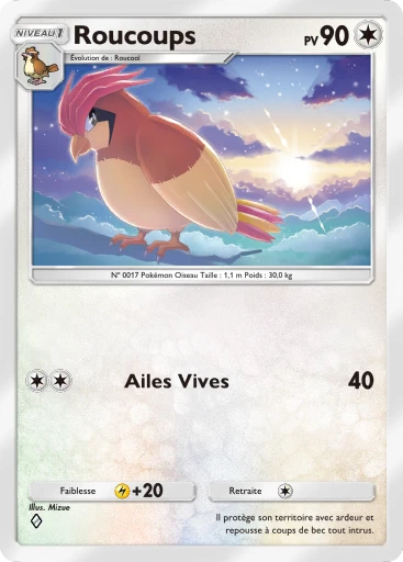 Carte Pokémon Roucoups de l'extension Méga-Ascension