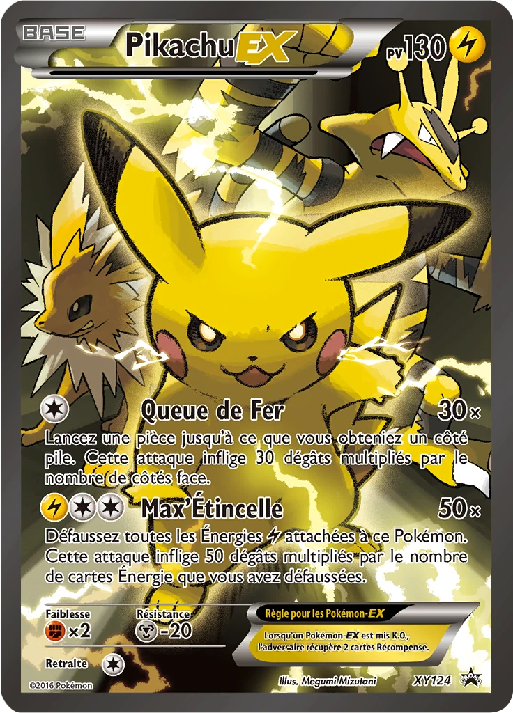 Carte Pokémon Pikachu EX de l'extension Promo XY