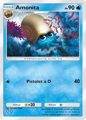 Carte Pokémon Amonita de l'extension Puissance Génétique