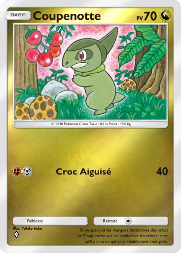 Carte Pokémon Coupenotte de l'extension Booster de Luxe Méga