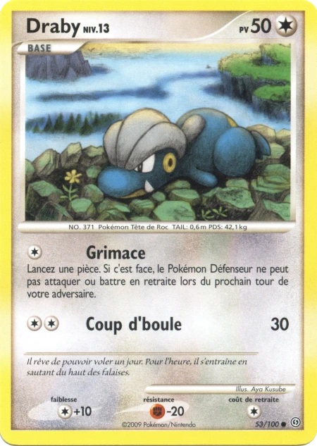 Carte Pokémon Draby de l'extension Tempête