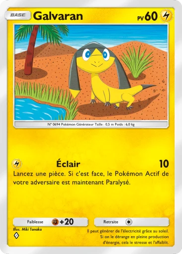Carte Pokémon Galvaran de l'extension Embrasement Écarlate
