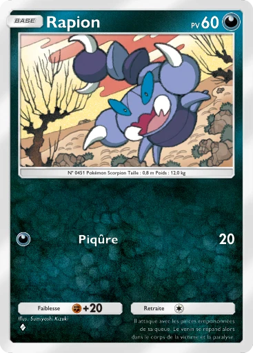 Carte Pokémon Rapion de l'extension Méga-Ascension