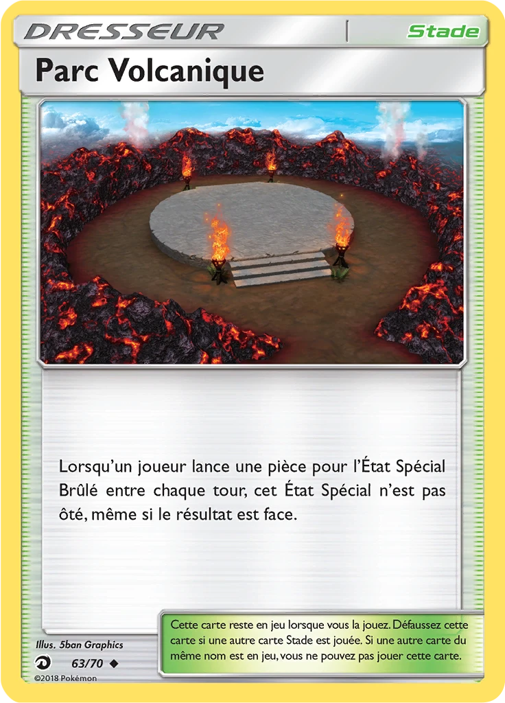 Carte Pokémon Parc Volcanique de l'extension Majesté Des Dragons