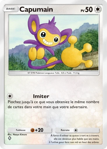 Carte Pokémon Capumain de l'extension Sagesse entre Ciel et Mer