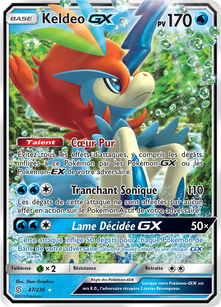 Carte Pokémon Keldeo GX de l'extension Harmonie des Esprits