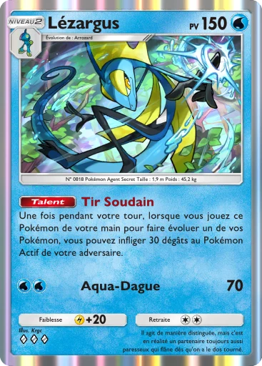 Carte Pokémon Lézargus de l'extension Aura Palpitante