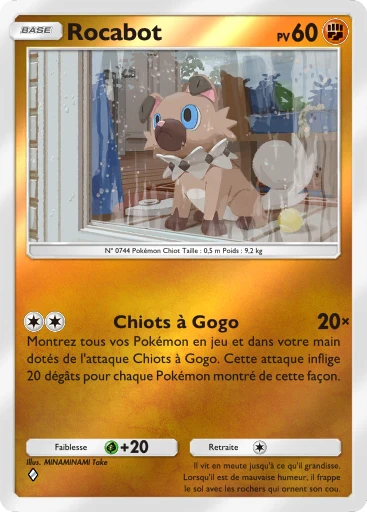 Carte Pokémon Rocabot de l'extension Booster de Luxe Méga
