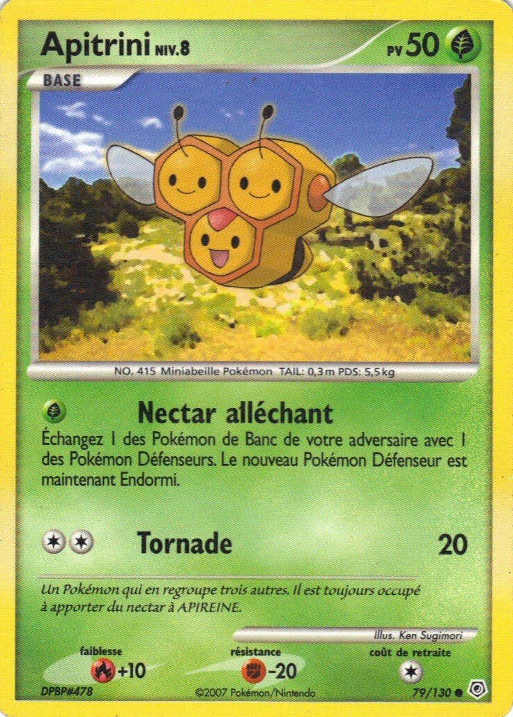 Carte Pokémon Apitrini de l'extension Diamant & Perle