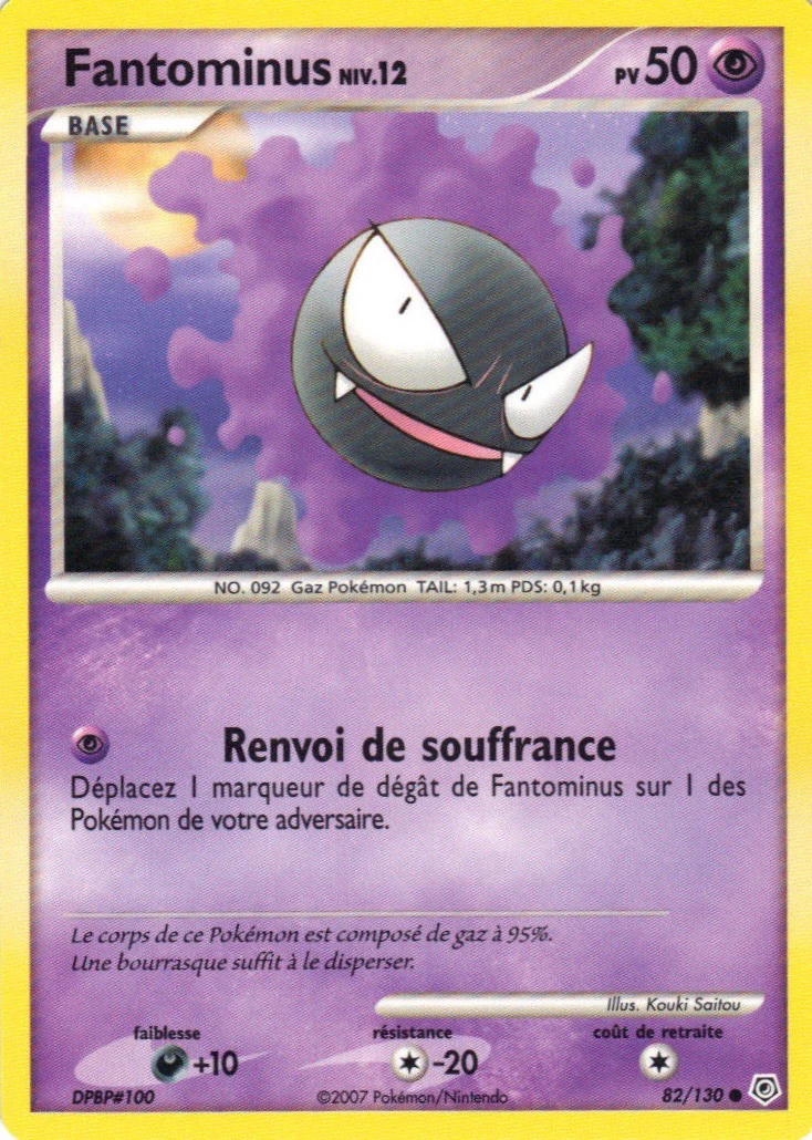 Carte Pokémon Fantominus de l'extension Diamant & Perle