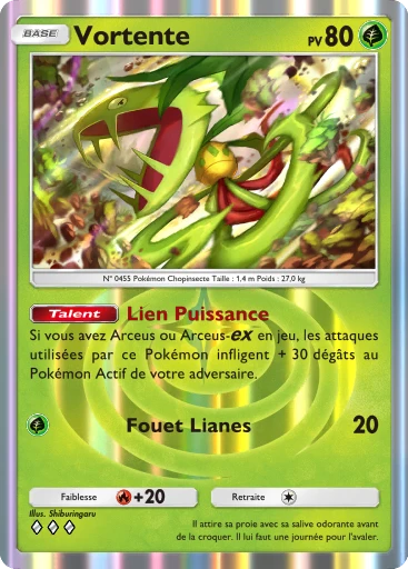 Carte Pokémon Vortente de l'extension Lumière Triomphale