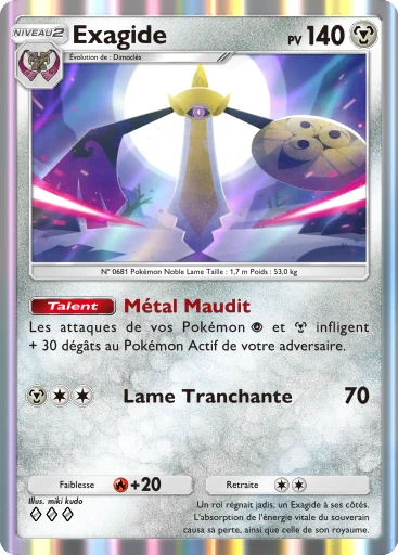 Carte Pokémon Exagide de l'extension Booster de Luxe Méga