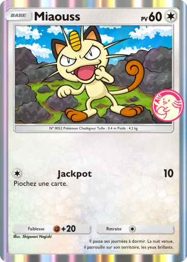 Carte Pokémon Miaouss de l'extension Promo-A