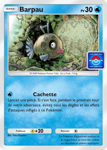 Carte Pokémon Barpau de l'extension Promo-B