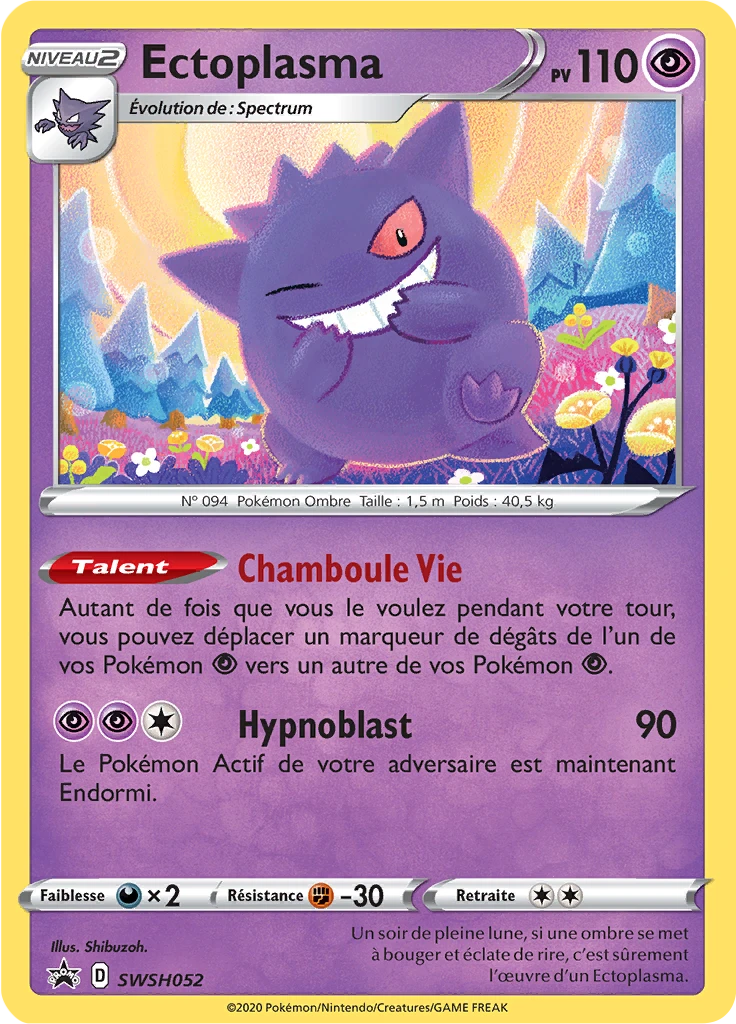 Carte Pokémon Ectoplasma de l'extension Promo SWSH