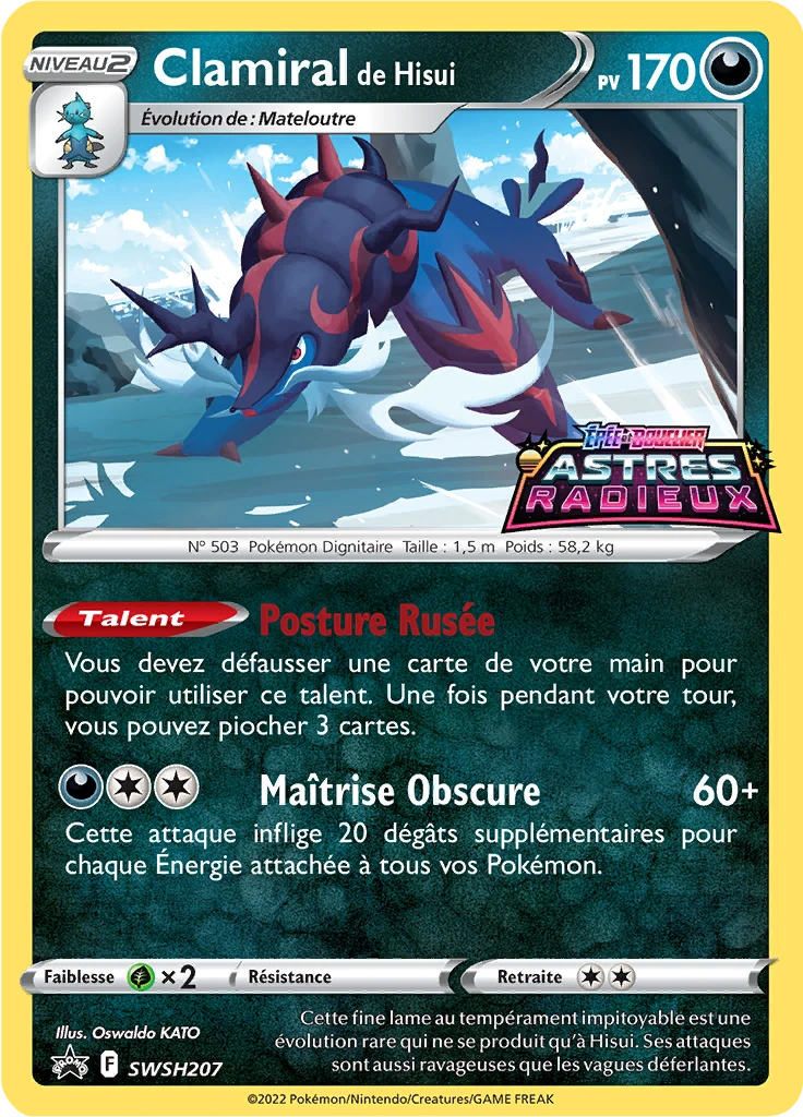 Carte Pokémon Clamiral de Hisui de l'extension Promo SWSH