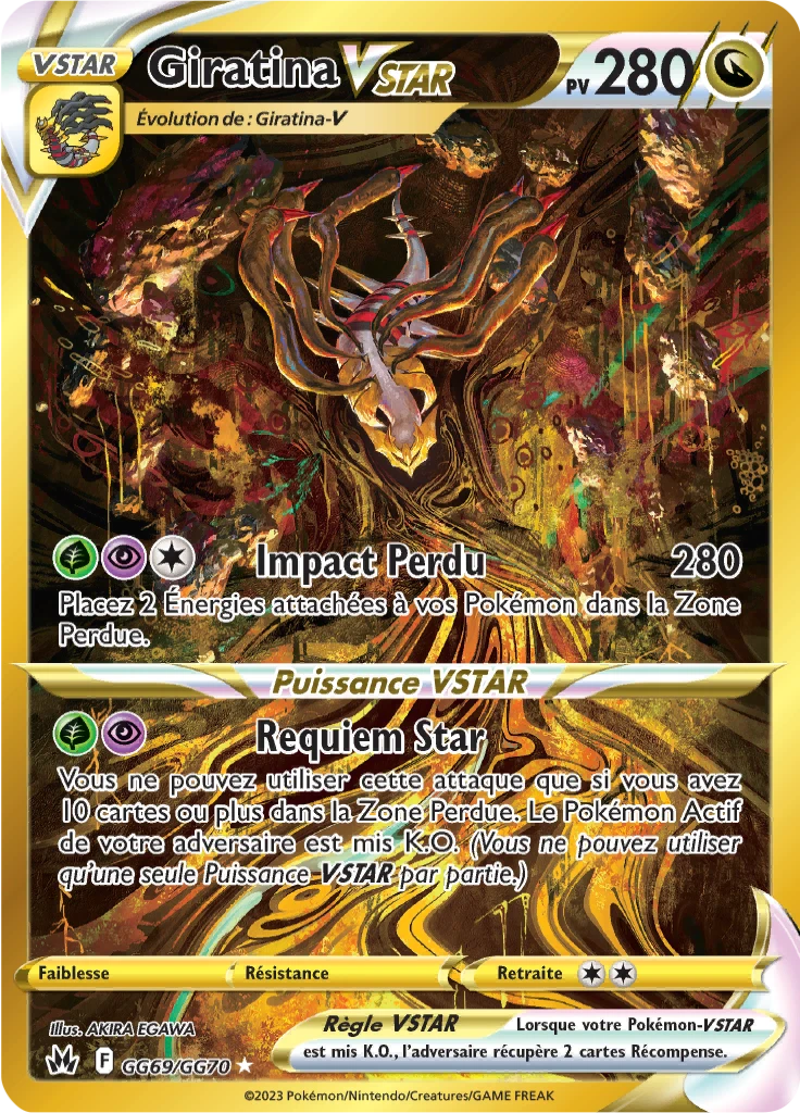 Carte Pokémon Giratina VSTAR de l'extension Zénith Suprême