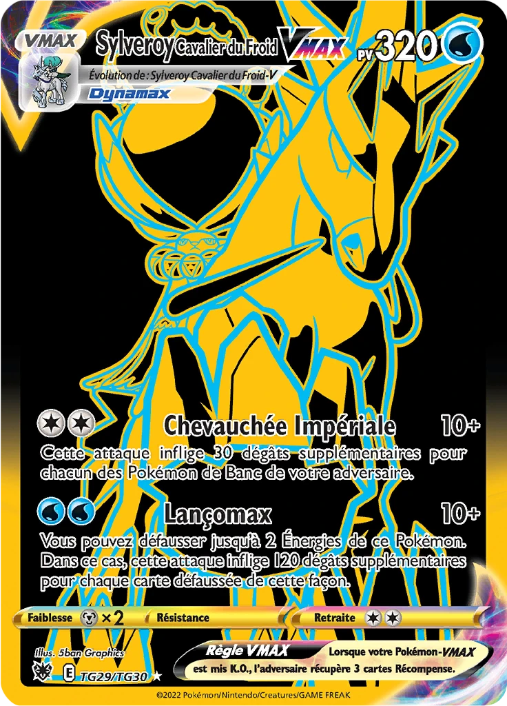 Carte Pokémon Sylveroy Cavalier du Froid VMAX de l'extension Astres Radieux