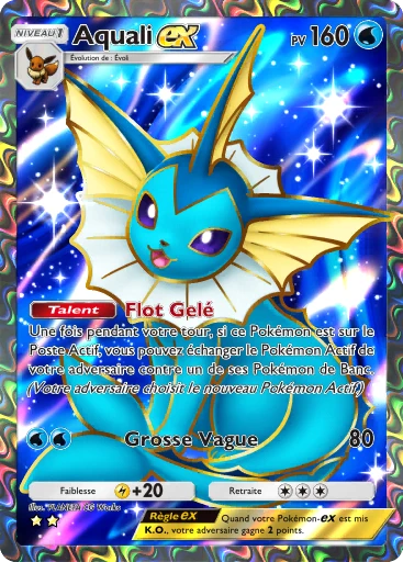 Carte Pokémon Aquali-ex de l'extension Aura Palpitante