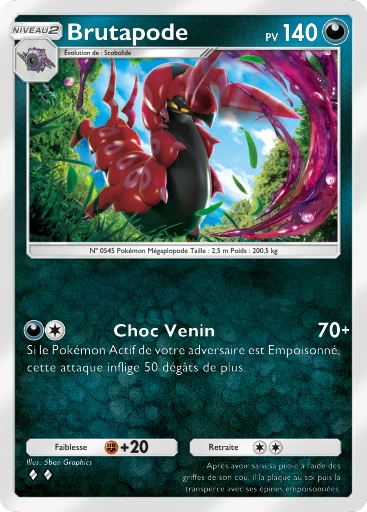 Carte Pokémon Brutapode de l'extension L'Île Fabuleuse