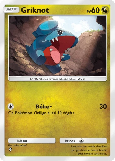 Carte Pokémon Griknot de l'extension L'Ambition de la Team Rocket