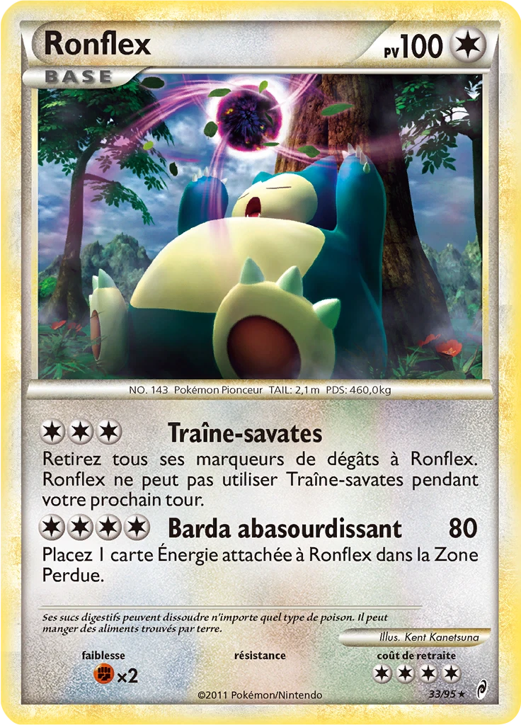 Carte Pokémon Ronflex de l'extension L'appel des Légendes