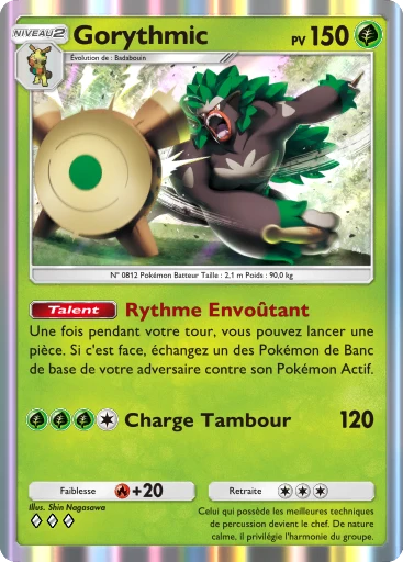 Carte Pokémon Gorythmic de l'extension Méga-Ascension