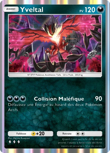 Carte Pokémon Yveltal de l'extension Parade Onirique