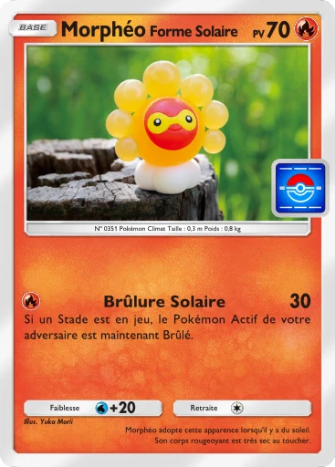 Carte Pokémon Morphéo Forme Solaire de l'extension Promo-B