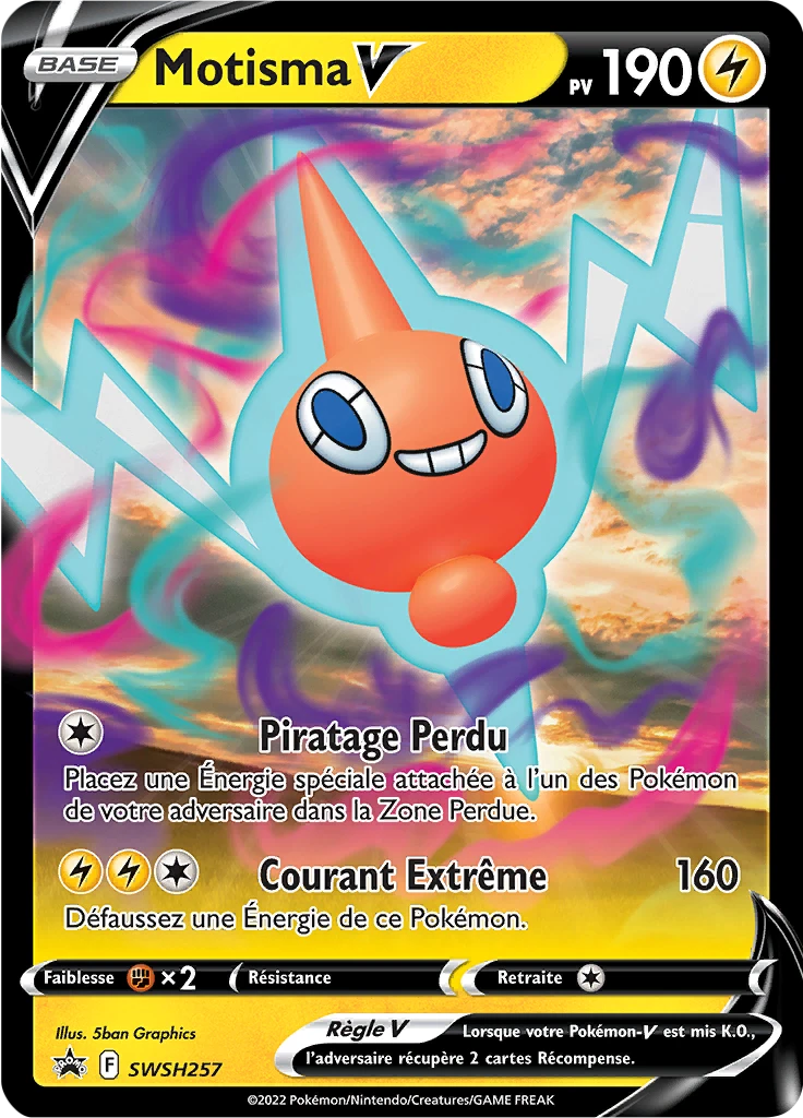 Carte Pokémon Motisma V de l'extension Promo SWSH