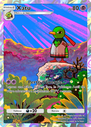 Carte Pokémon Xatu de l'extension Sagesse entre Ciel et Mer