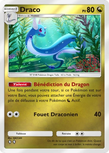 Carte Pokémon Draco de l'extension Booster de Luxe Méga