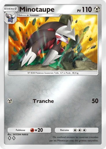 Carte Pokémon Minotaupe de l'extension Booster de Luxe ex
