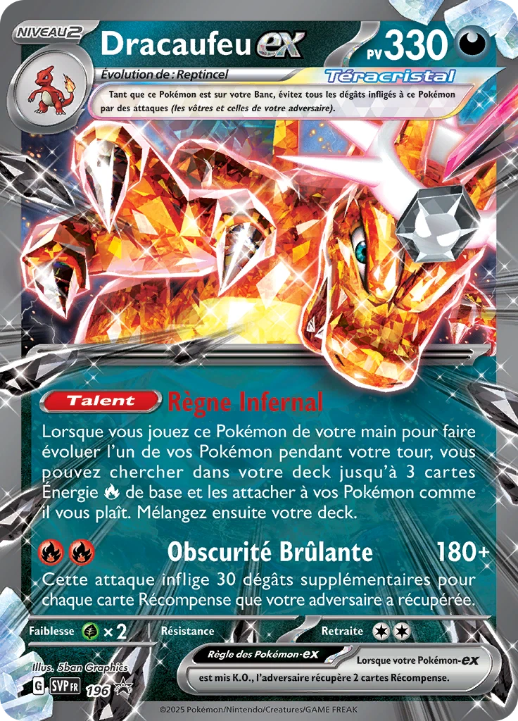Carte Pokémon Dracaufeu-ex de l'extension SVP Black Star Promos