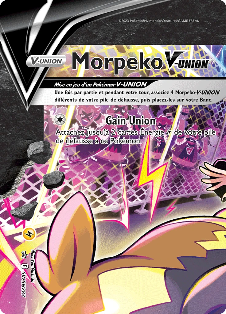 Carte Pokémon Morpeko V-UNION de l'extension Promo SWSH